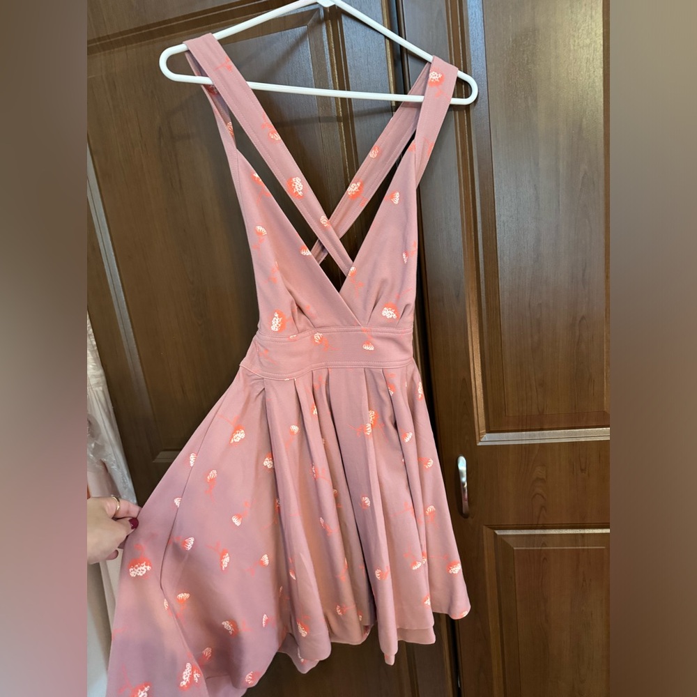 Free People Pink Floral flowy mini dress